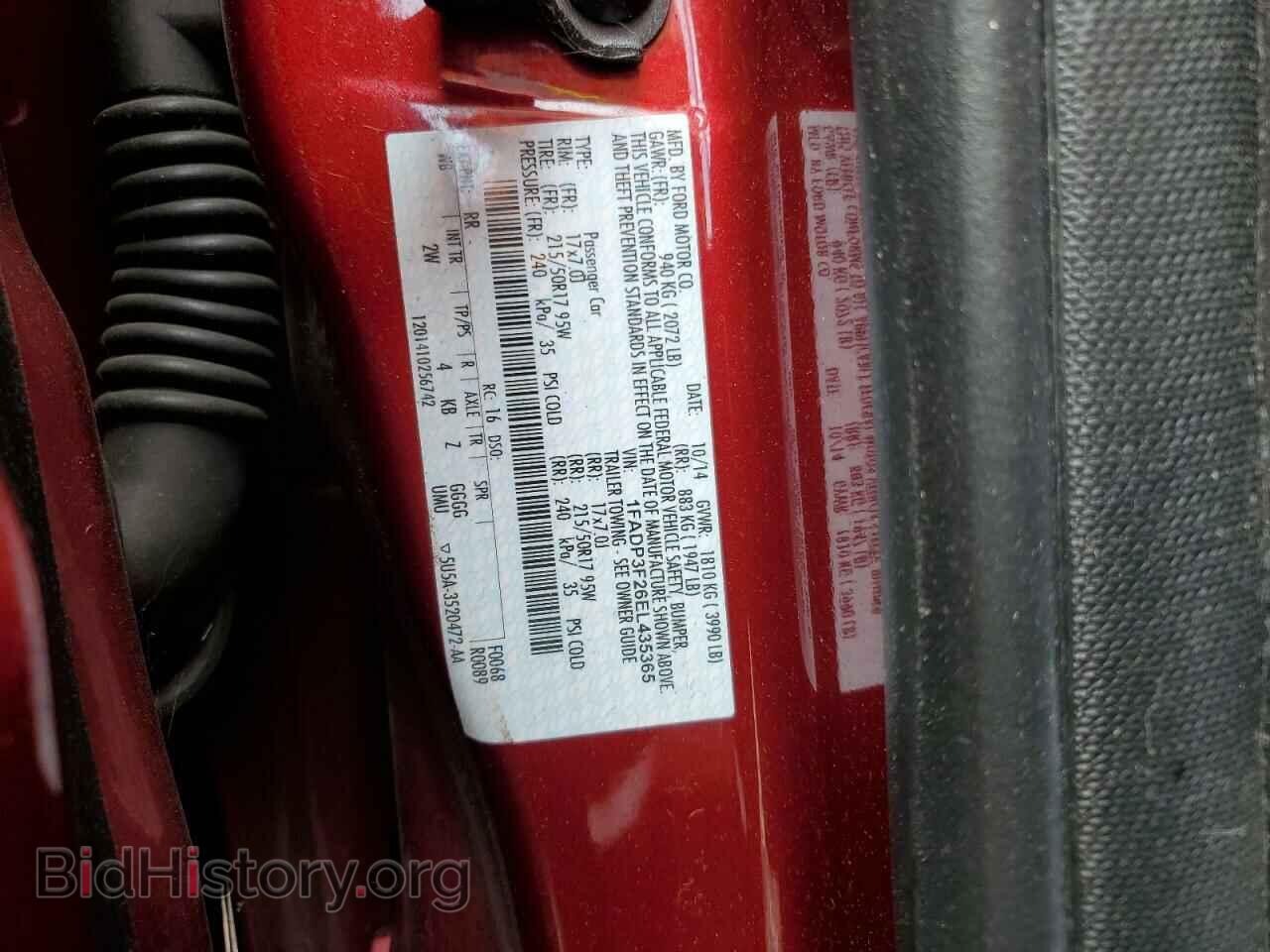 2014 FORD FOCUS - VIN: 1FADP3F26EL435365 - Фото 10