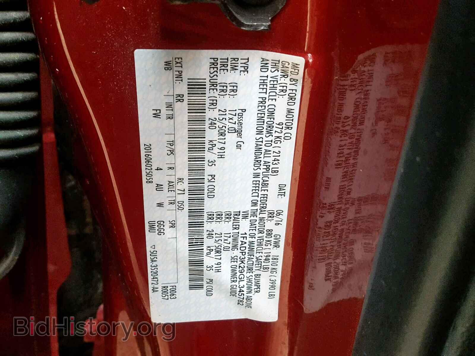 2016 FORD FOCUS - VIN: 1FADP3K29GL345782 - Фото 10