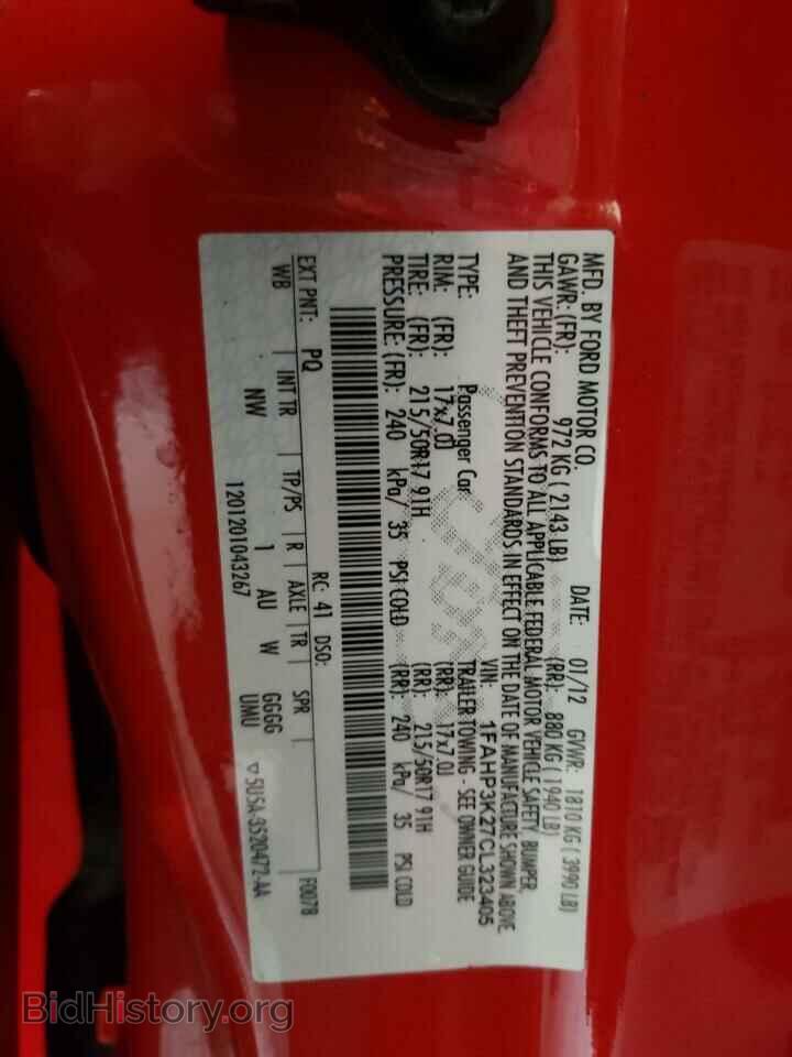2012 FORD FOCUS - VIN: 1FAHP3K27CL323405 - Photo 10