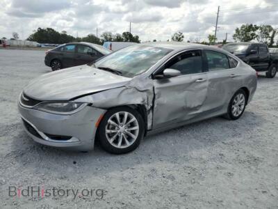 2015 Chrysler 200 C, серебристый — VIN 1C3CCCCB3FN545399, Copart