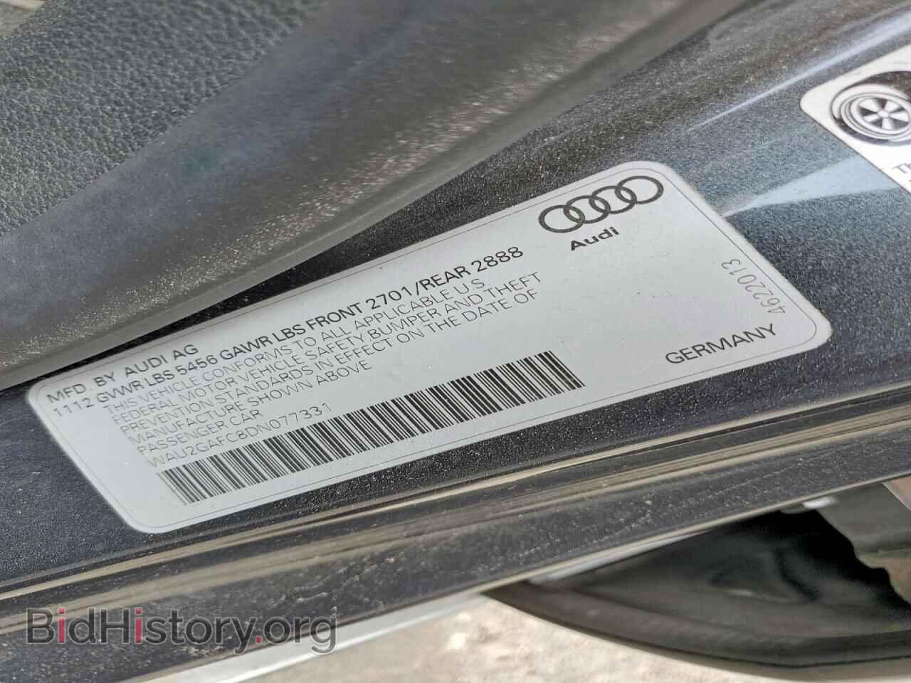 2013 AUDI A7 - VIN: WAU2GAFC8DN077331 - Фото 12