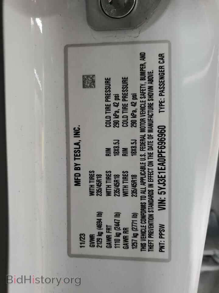 2023 TESLA MODEL 3 - VIN: 5YJ3E1EA0PF696960 - Photo 12