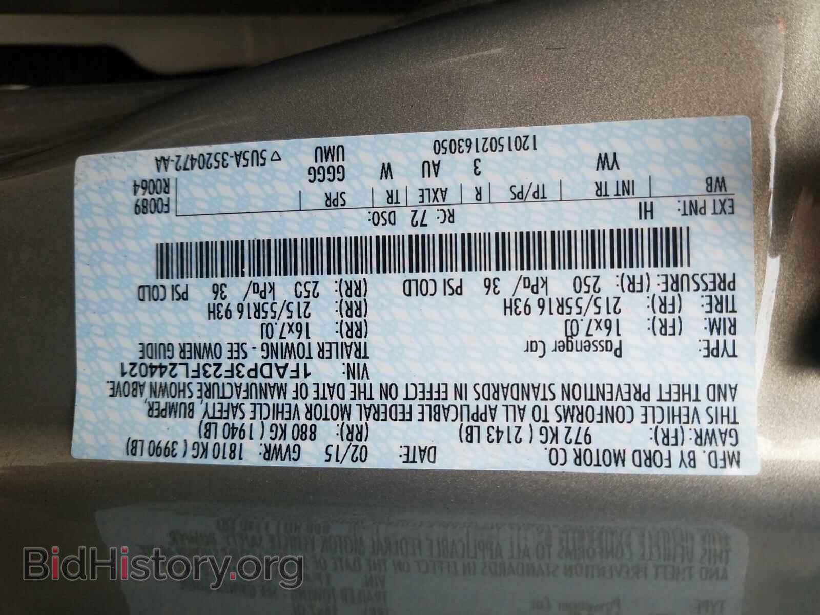 2015 FORD FOCUS - VIN: 1FADP3F23FL244021 - Фото 10