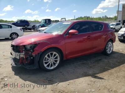 2012 Lexus CT 200 200, красный — VIN JTHKD5BH9C2113627, Copart