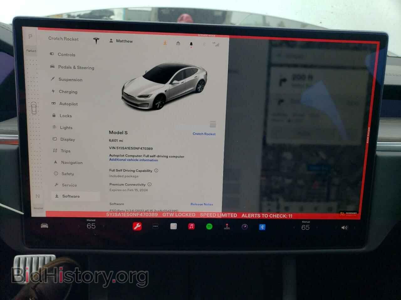 2022 TESLA MODEL S - VIN: 5YJSA1E50NF470389 - Фото 9