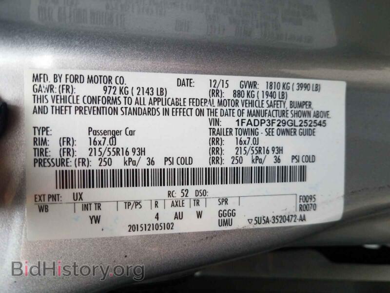 2016 Ford FOCUS (VIN 1FADP3F29GL252545) — photo 10 of 10