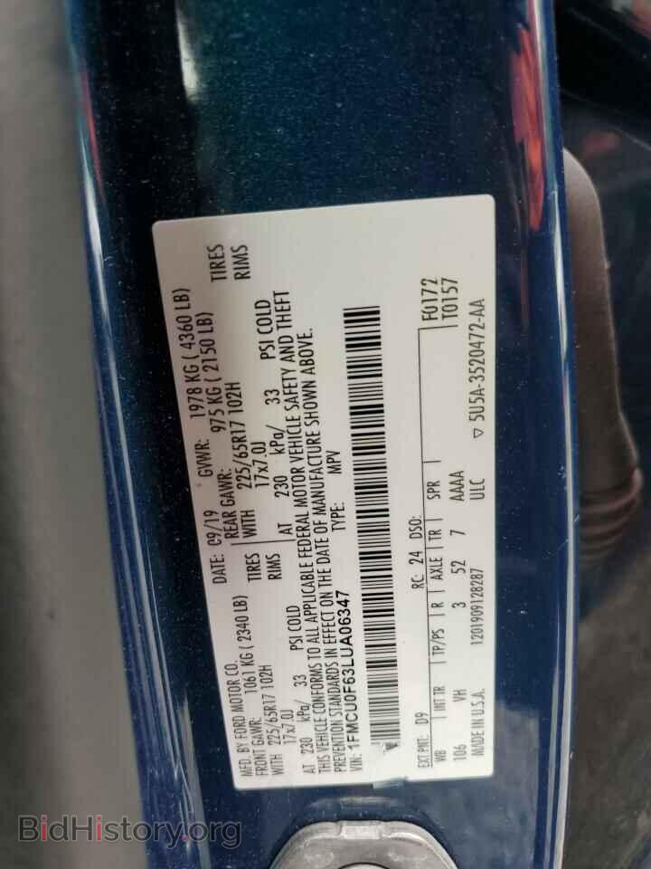 2020 FORD ESCAPE - VIN: 1FMCU0F63LUA06347 - Фото 12