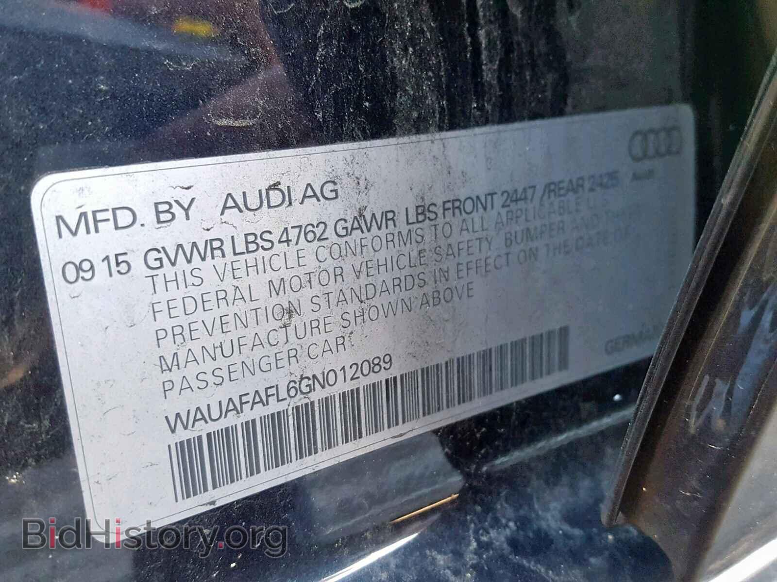 2016 AUDI A4 - VIN: WAUAFAFL6GN012089 - Фото 10