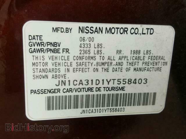 2000 NISSAN MAXIMA - VIN: JN1CA31D1YT558403 - Фото 10