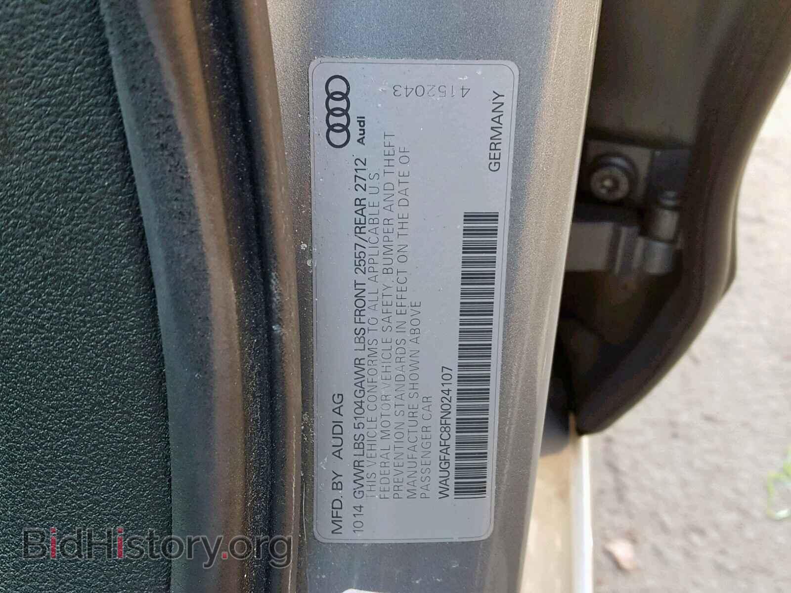 2015 AUDI A6 - VIN: WAUGFAFC8FN024107 - Photo 10