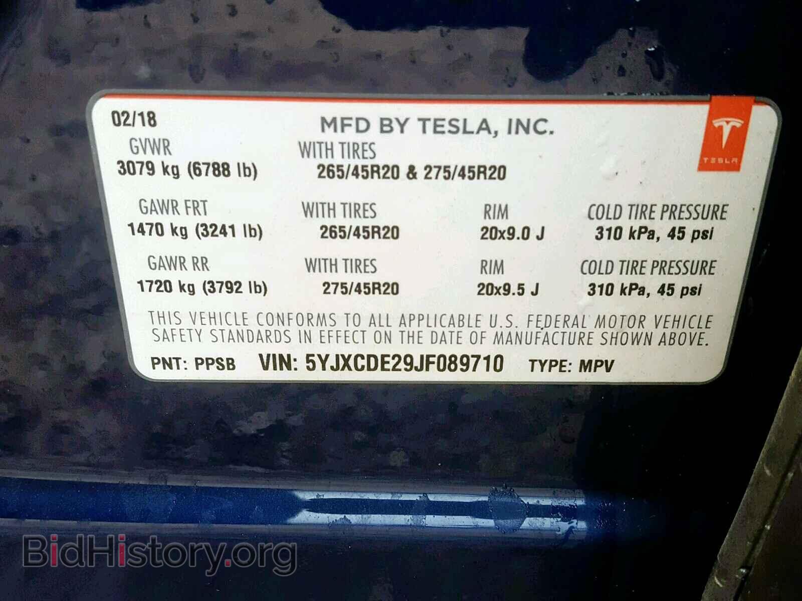 2018 TESLA MODEL X - VIN: 5YJXCDE29JF089710 - Photo 10