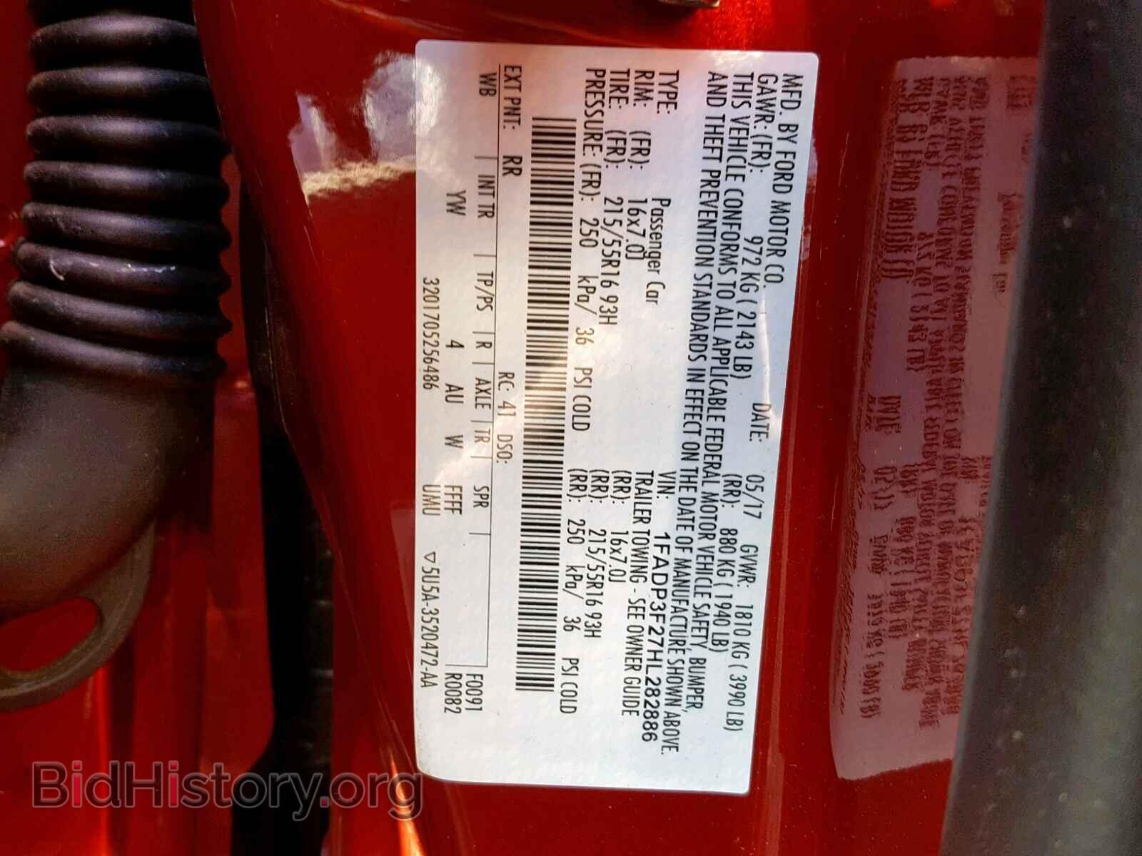 2017 FORD FOCUS - VIN: 1FADP3F27HL282886 - Photo 10