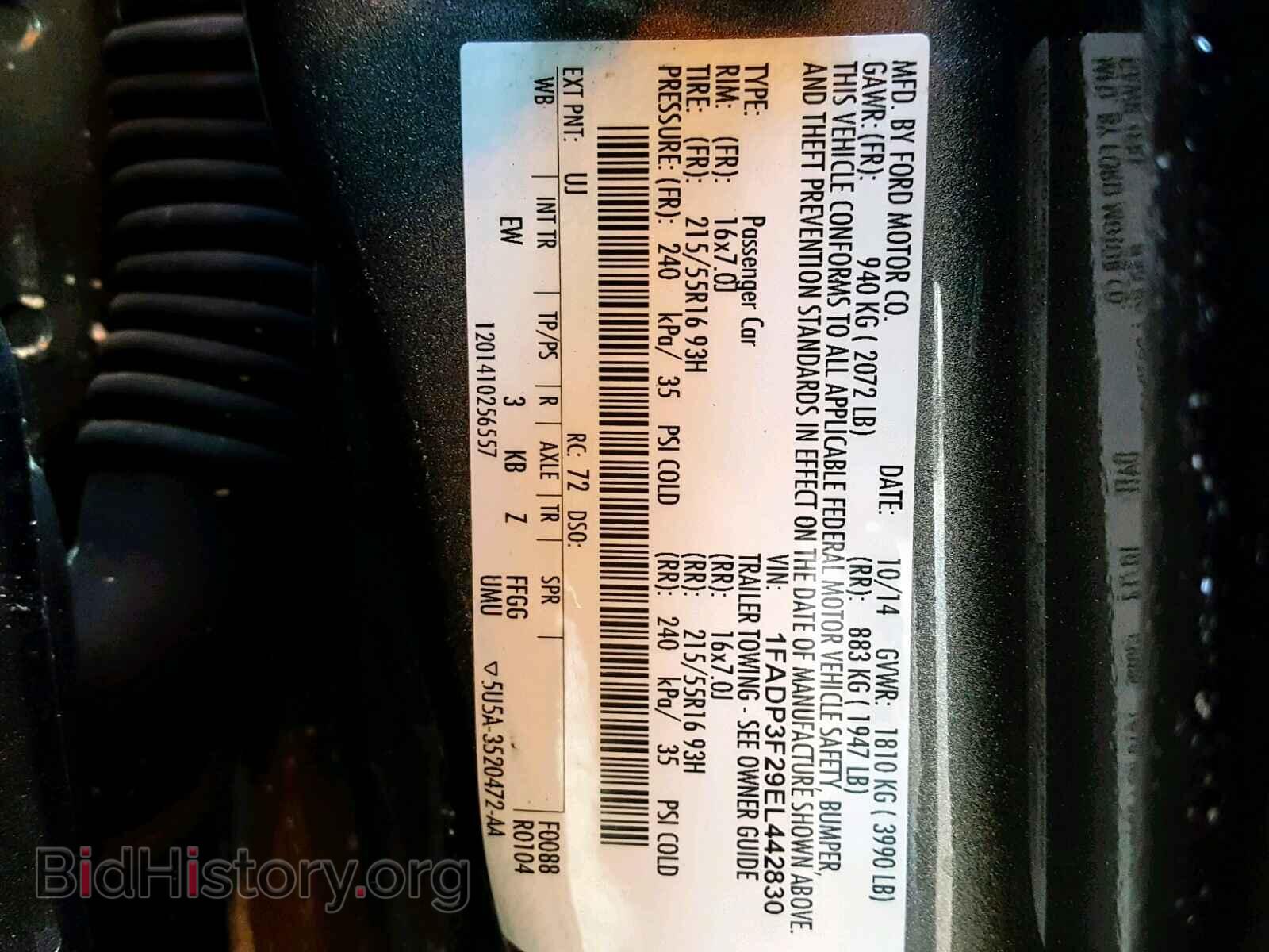 2014 FORD FOCUS SE - VIN: 1FADP3F29EL442830 - Фото 10