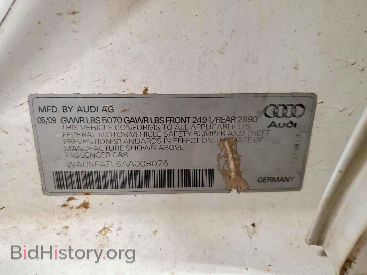 2010 AUDI A4 - VIN: WAUSFAFL6AA008076 - Фото 12