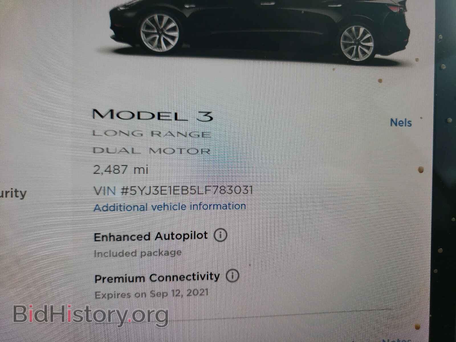 2020 TESLA MODEL 3 - VIN: 5YJ3E1EB5LF783031 - Фото 8