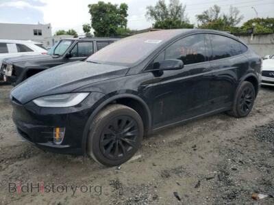2020 Tesla MODEL X, черный — VIN 5YJXCAE25LF266447, Copart