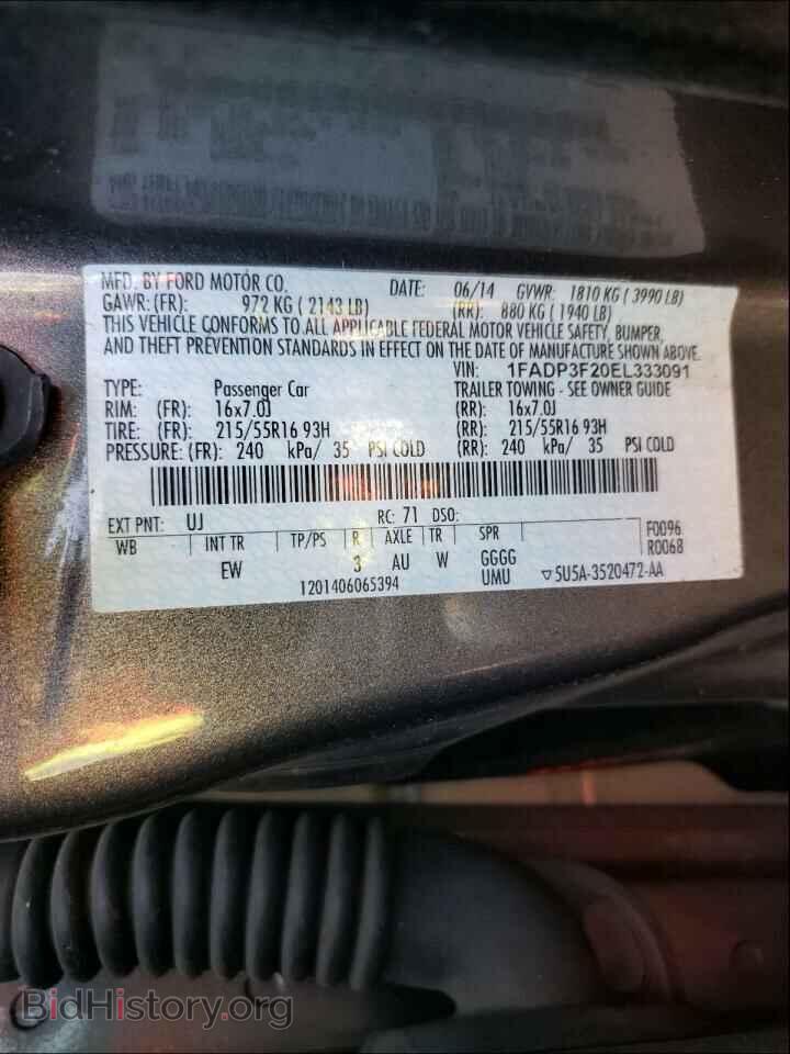 2014 FORD FOCUS - VIN: 1FADP3F20EL333091 - Photo 10