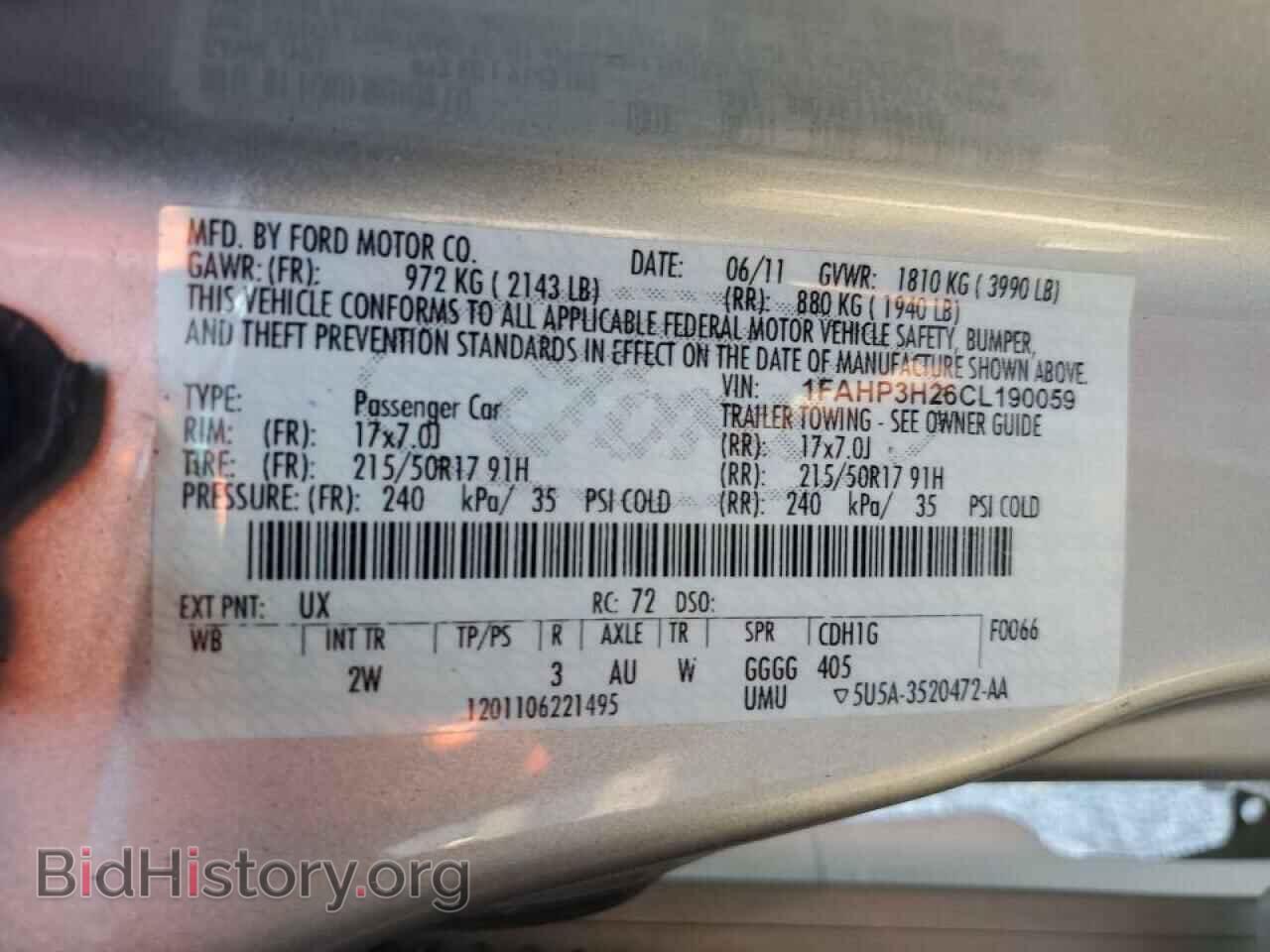 2012 FORD FOCUS - VIN: 1FAHP3H26CL190059 - Photo 10
