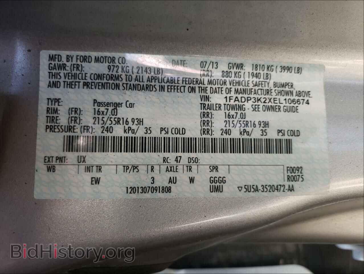 2014 FORD FOCUS - VIN: 1FADP3K2XEL106674 - Photo 10