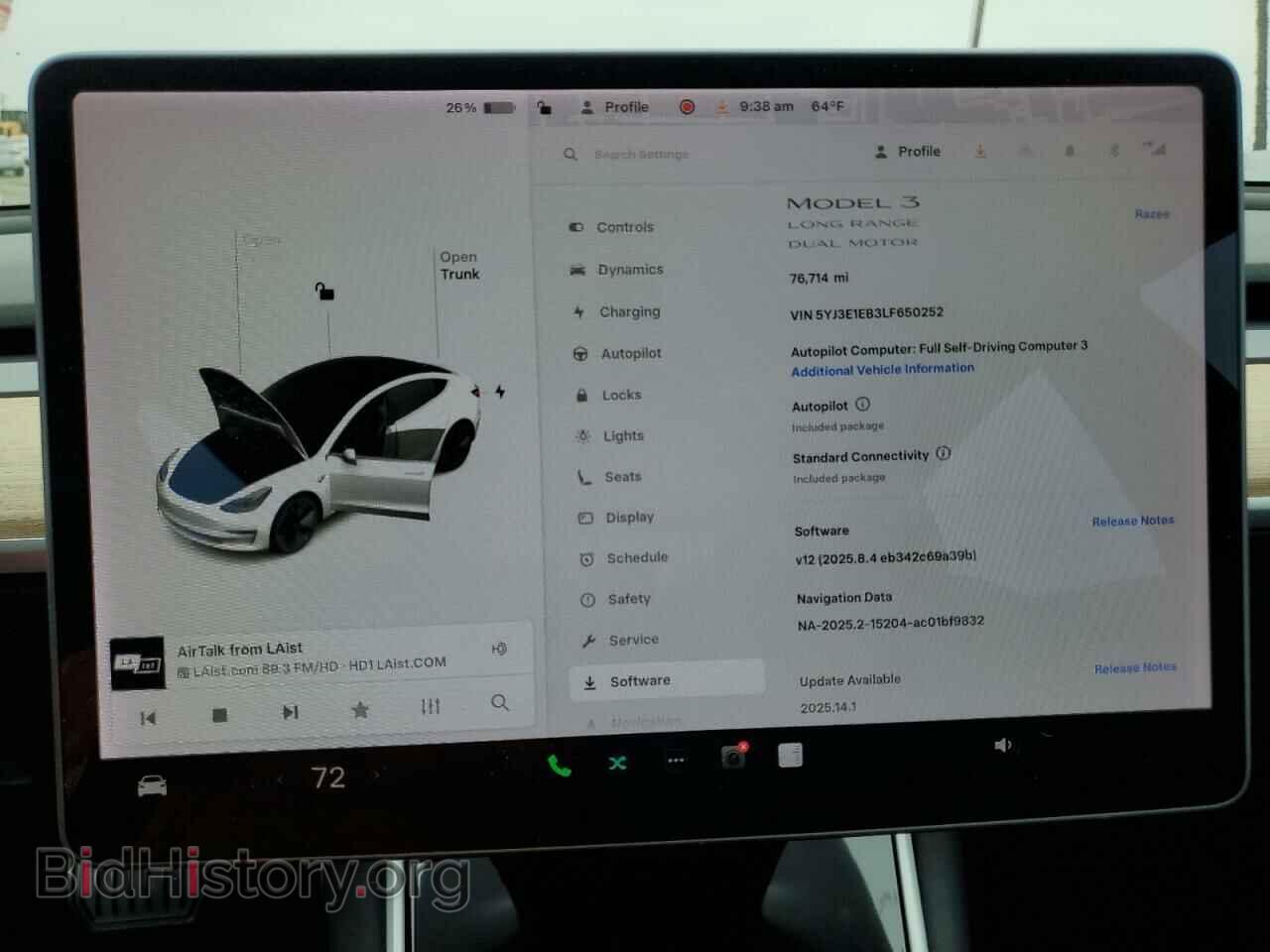 2020 TESLA MODEL 3 - VIN: 5YJ3E1EB3LF650252 - Photo 9