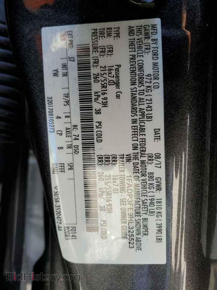 2017 FORD FOCUS - VIN: 1FADP3FE9HL325523 - Фото 13