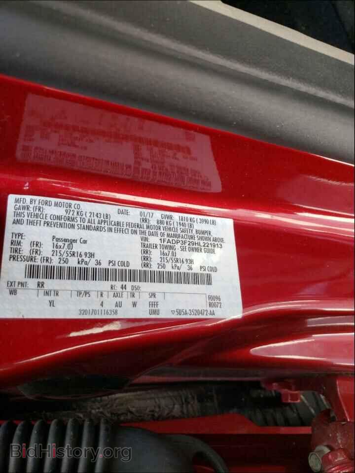 2017 FORD FOCUS - VIN: 1FADP3F29HL221913 - Photo 10