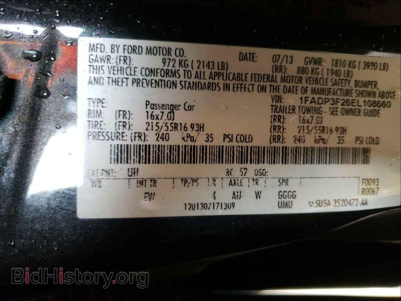 2014 FORD FOCUS - VIN: 1FADP3F26EL108660 - Photo 10