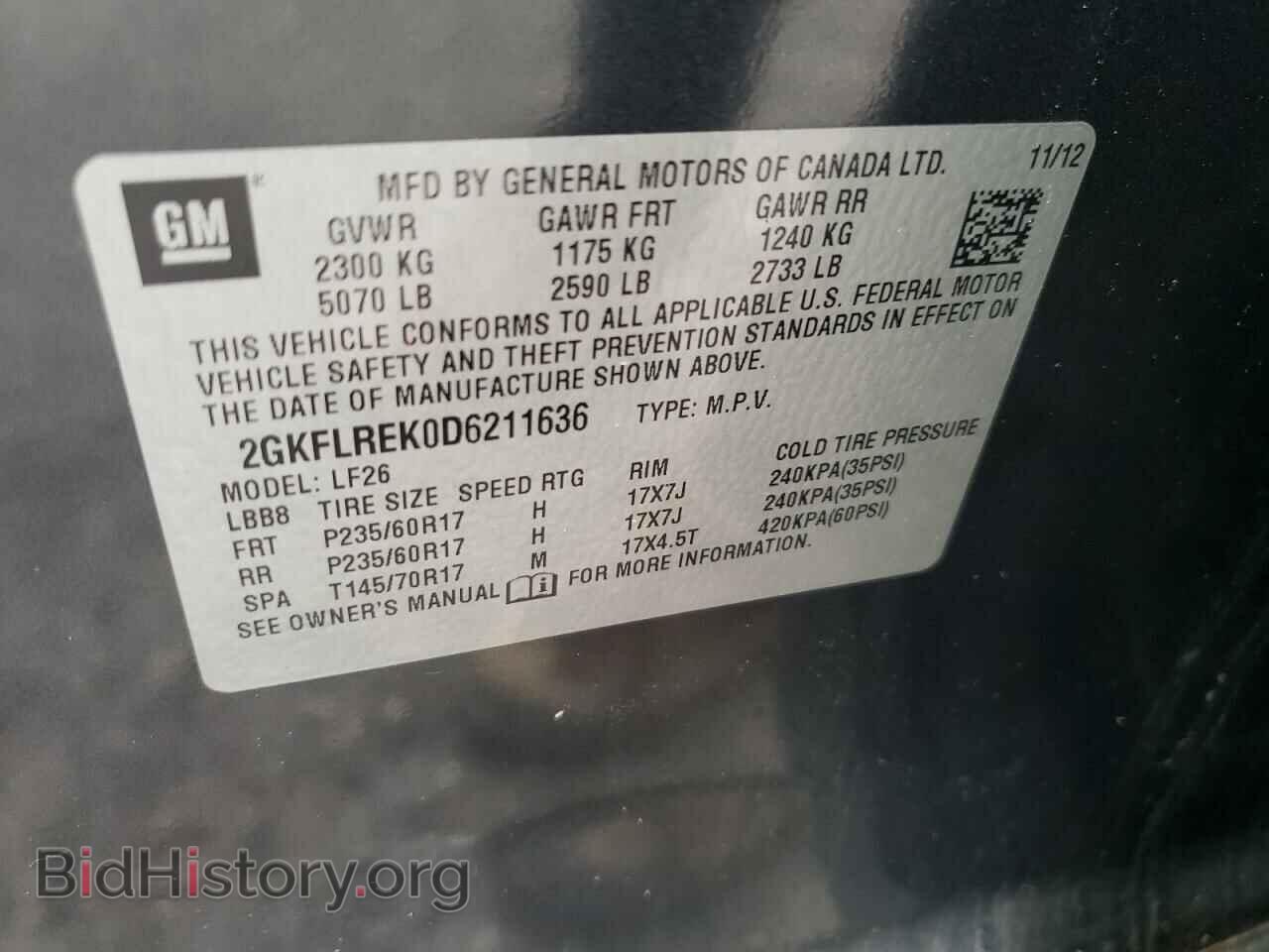 2013 GMC TERRAIN - VIN: 2GKFLREK0D6211636 - Photo 13