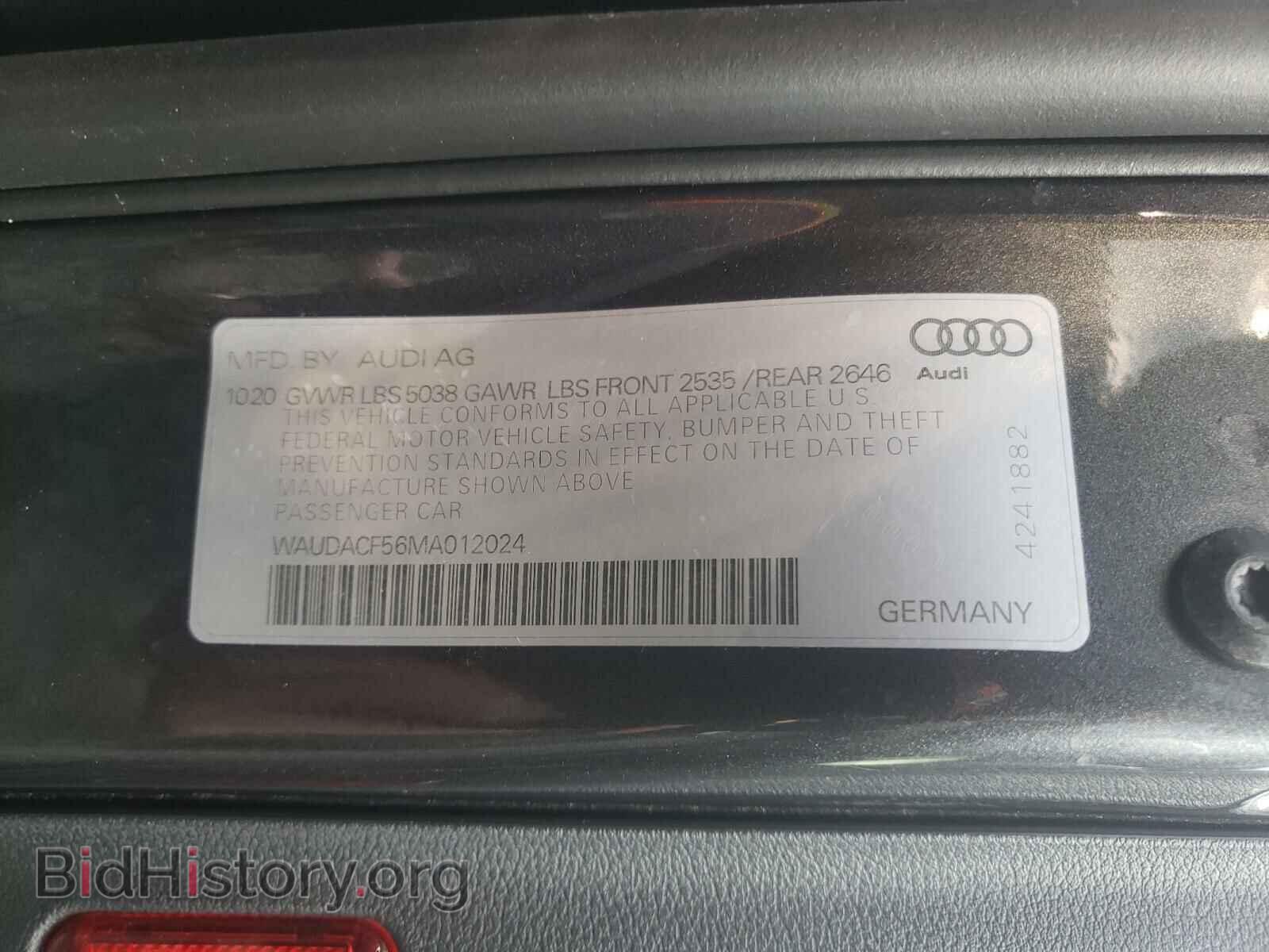 2021 AUDI A5 - VIN: WAUDACF56MA012024 - Photo 10