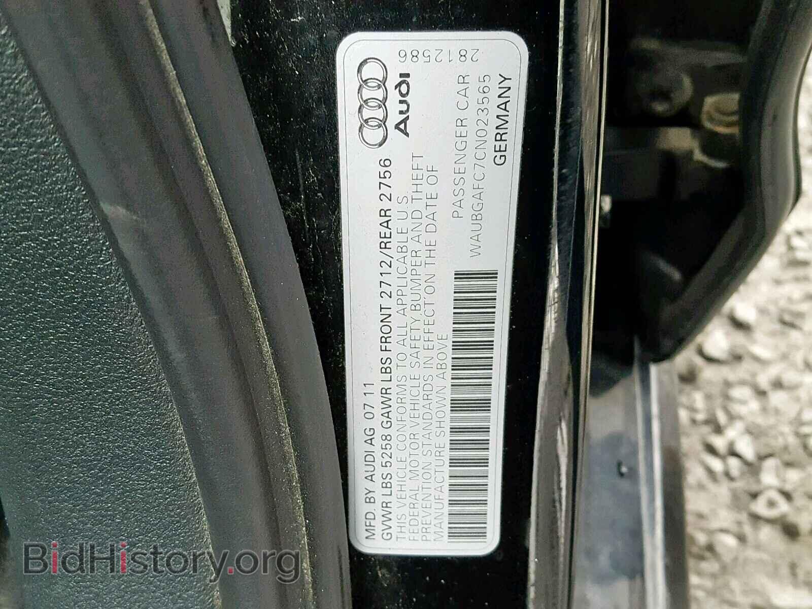2012 AUDI A6 - VIN: WAUBGAFC7CN023565 - Фото 10