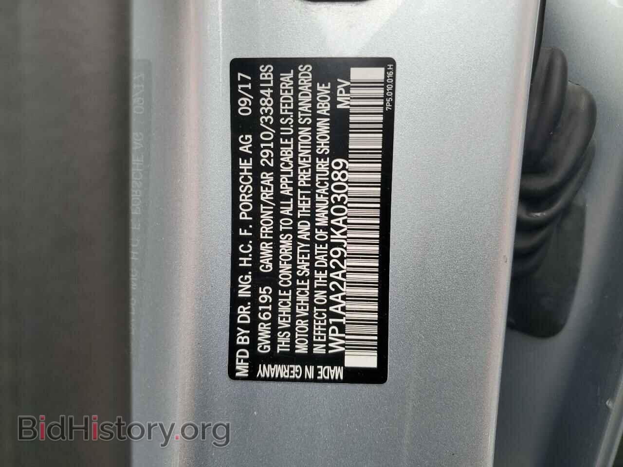 2018 PORSCHE CAYENNE - VIN: WP1AA2A29JKA03089 - Фото 13