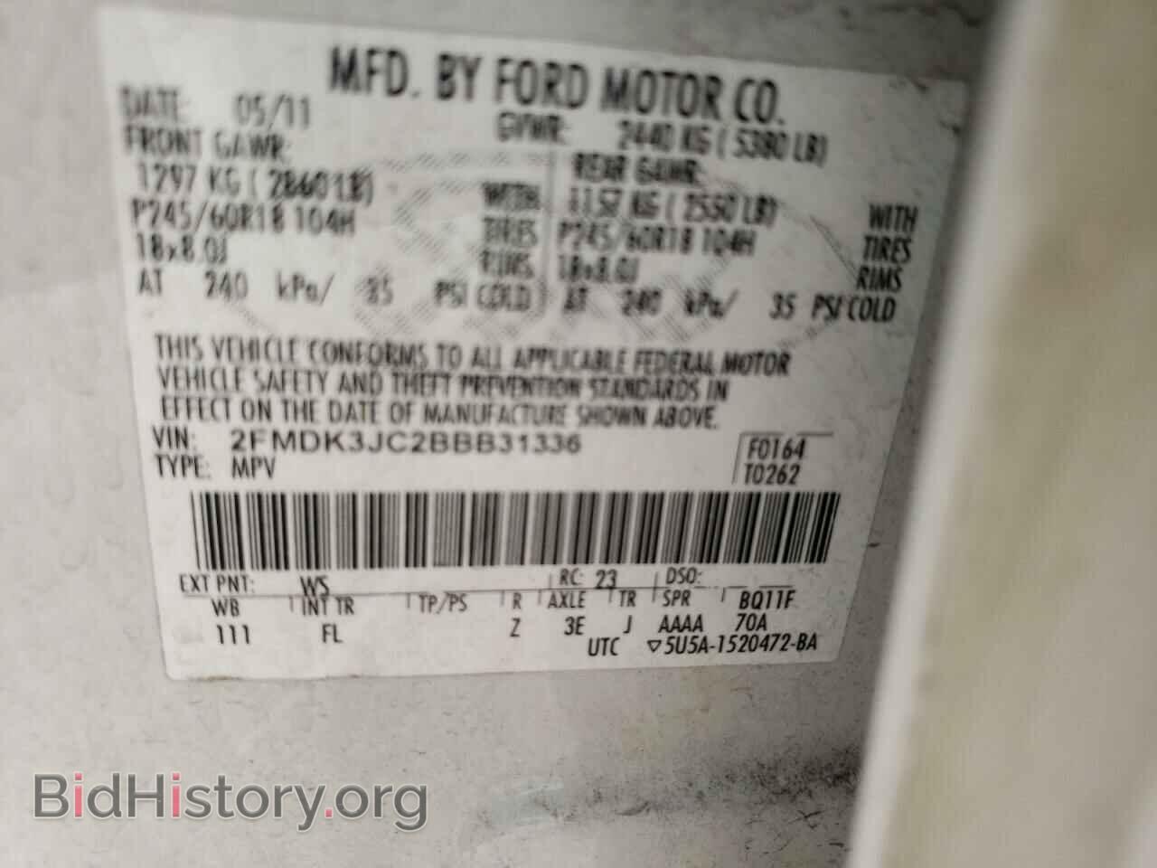 2011 FORD EDGE - VIN: 2FMDK3JC2BBB31336 - Photo 10
