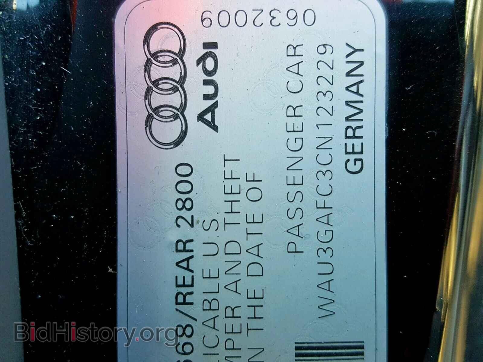 2012 AUDI A7 - VIN: WAU3GAFC3CN123229 - Фото 10