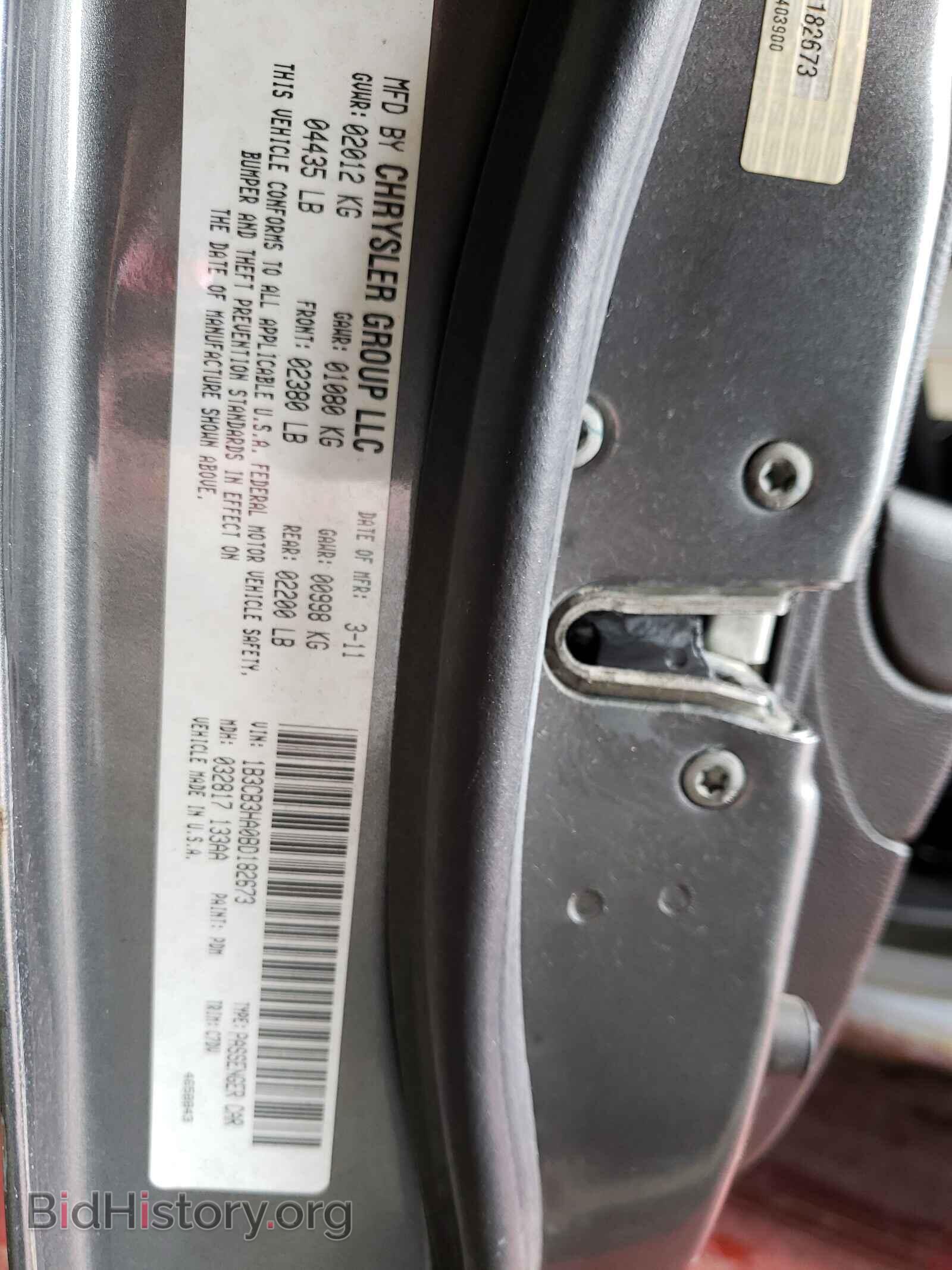 2011 DODGE CALIBER - VIN: 1B3CB3HA0BD182673 - Фото 10