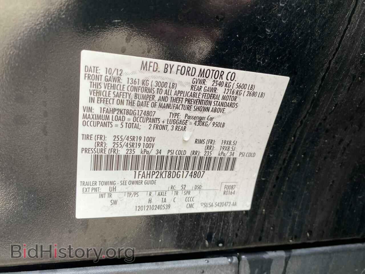 2013 FORD TAURUS - VIN: 1FAHP2KT8DG174807 - Photo 10