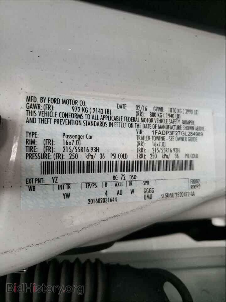 2016 FORD FOCUS - VIN: 1FADP3F27GL284989 - Photo 10