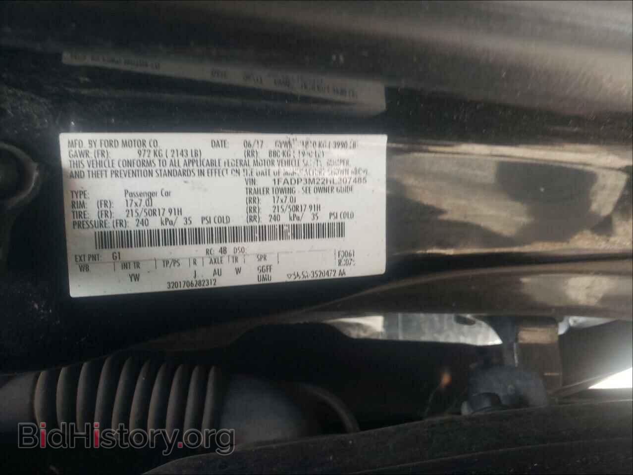 2017 FORD FOCUS - VIN: 1FADP3M22HL307485 - Фото 10