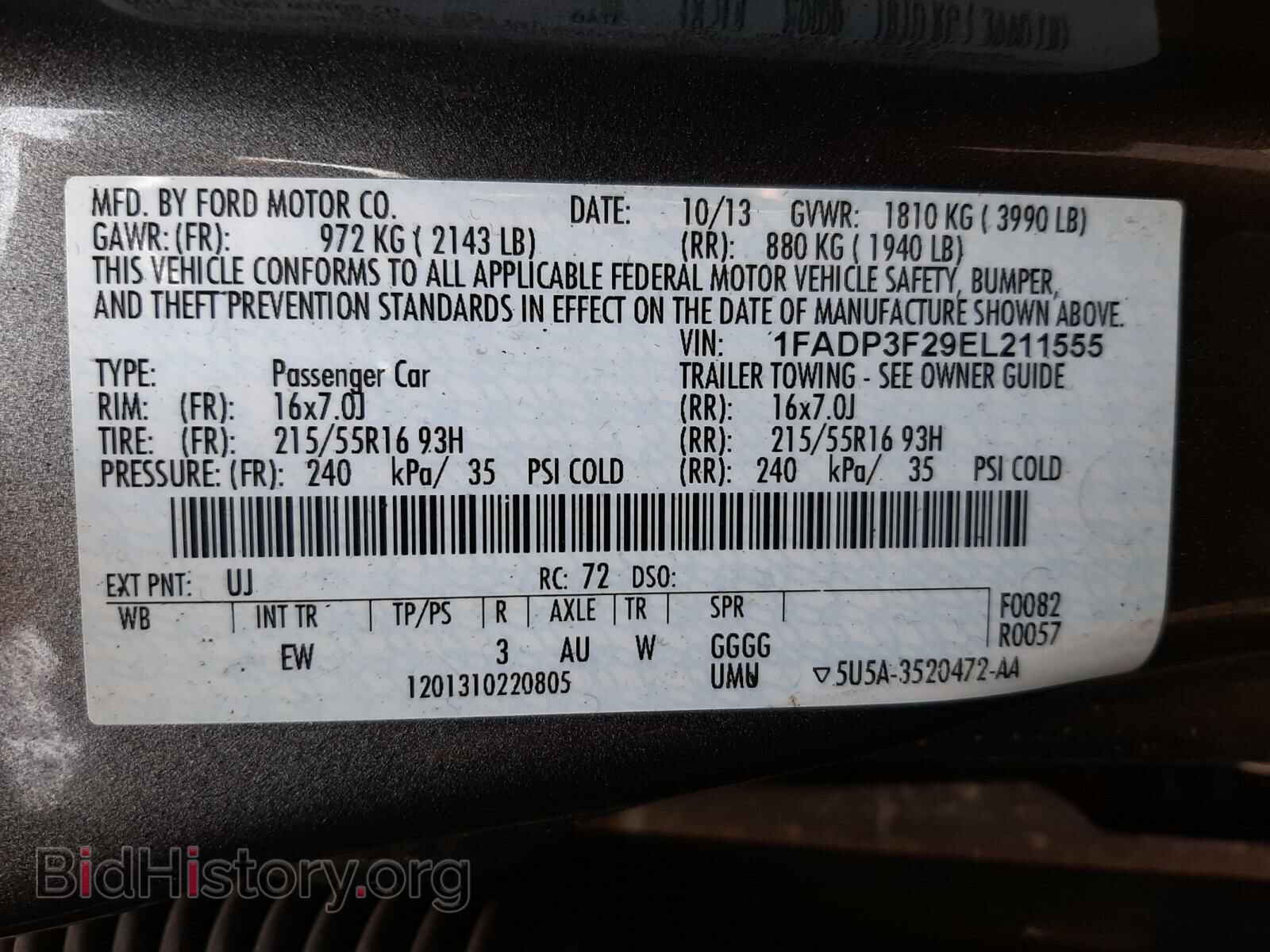 2014 FORD FOCUS - VIN: 1FADP3F29EL211555 - Photo 10