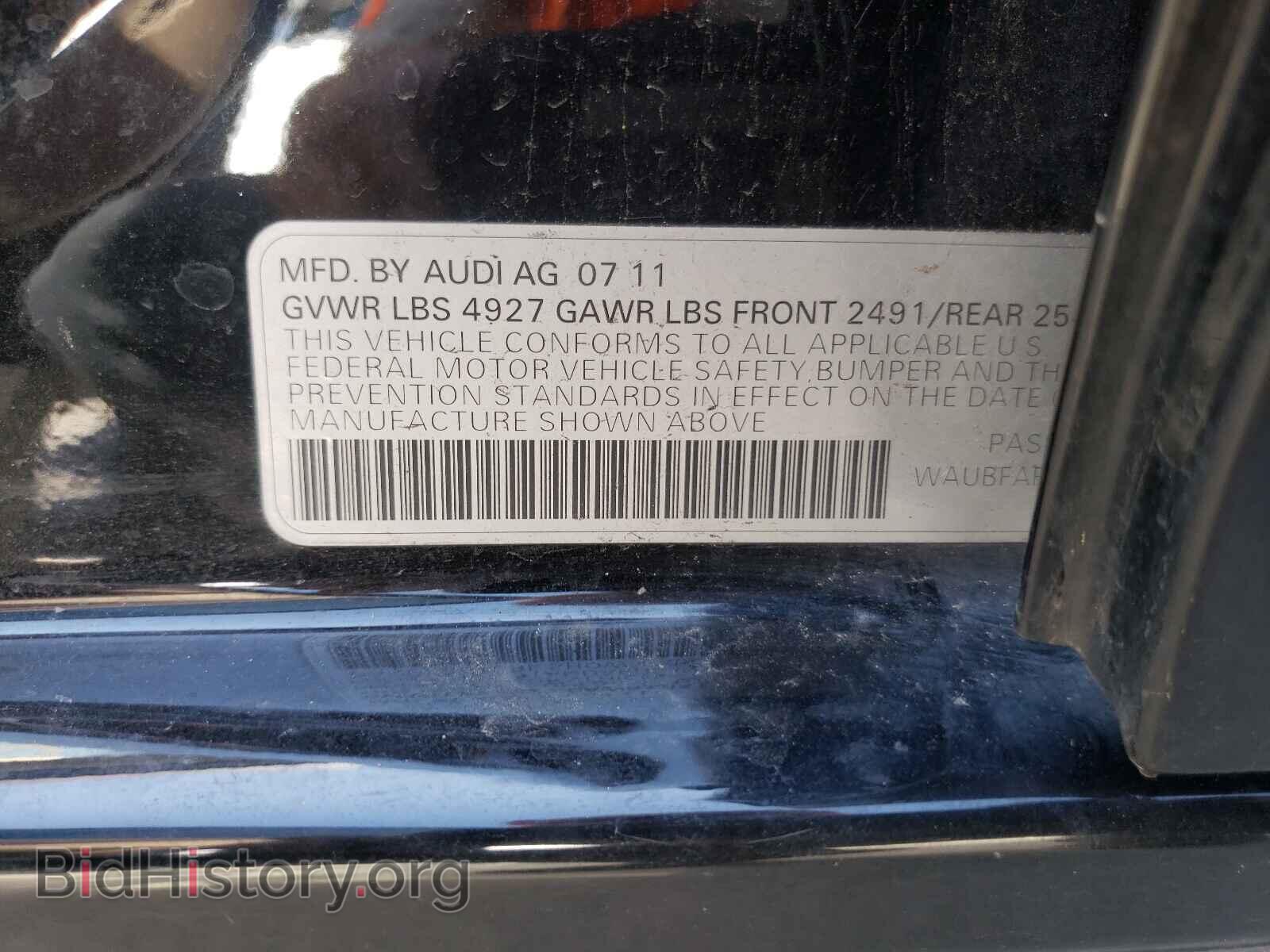 2012 AUDI A4 - VIN: WAUBFAFL5CN005651 - Photo 10