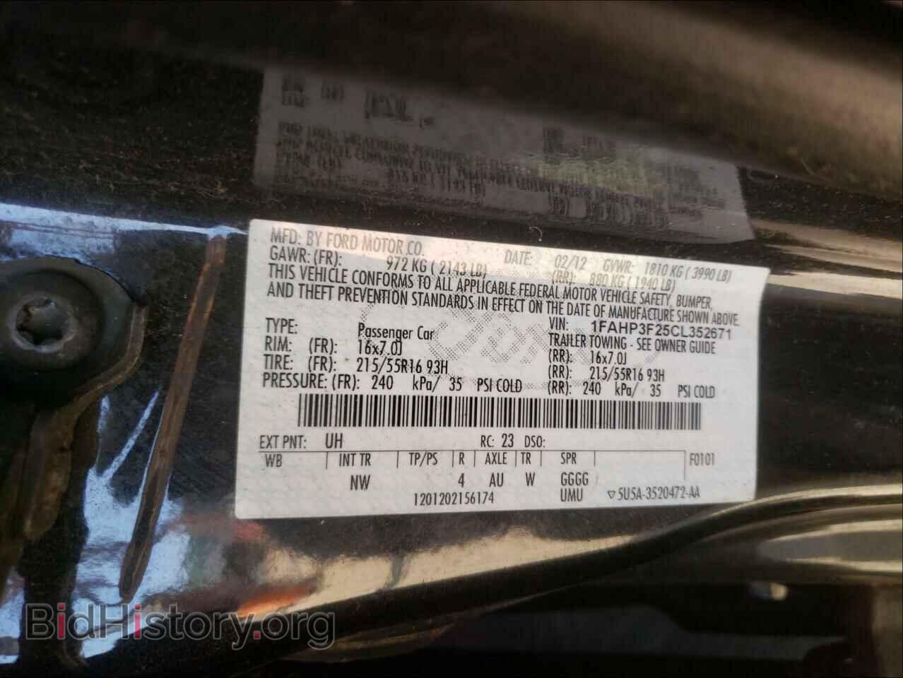2012 FORD FOCUS - VIN: 1FAHP3F25CL352671 - Фото 10