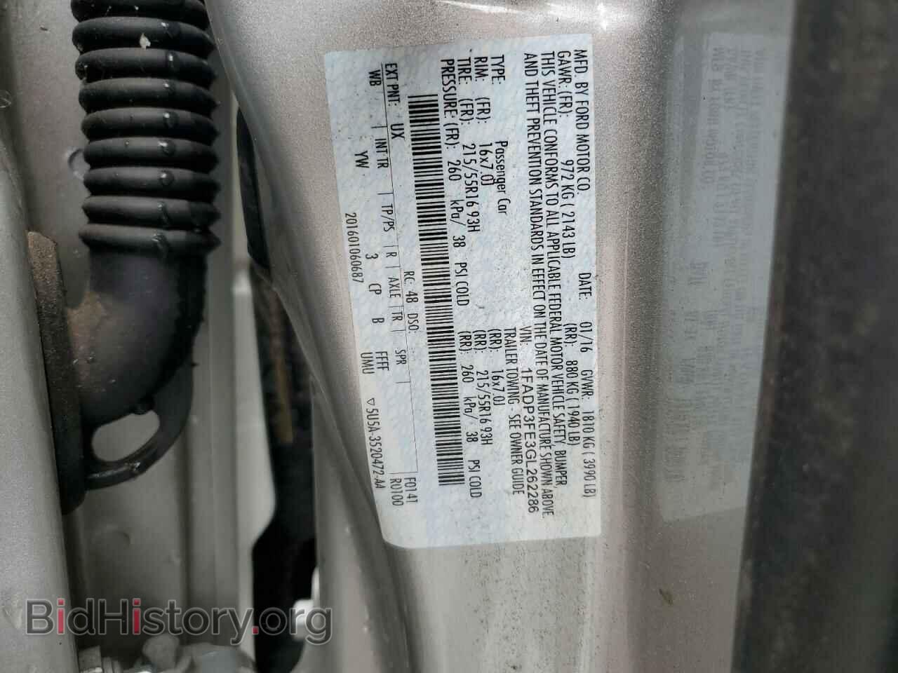2016 FORD FOCUS - VIN: 1FADP3FE3GL262286 - Фото 12