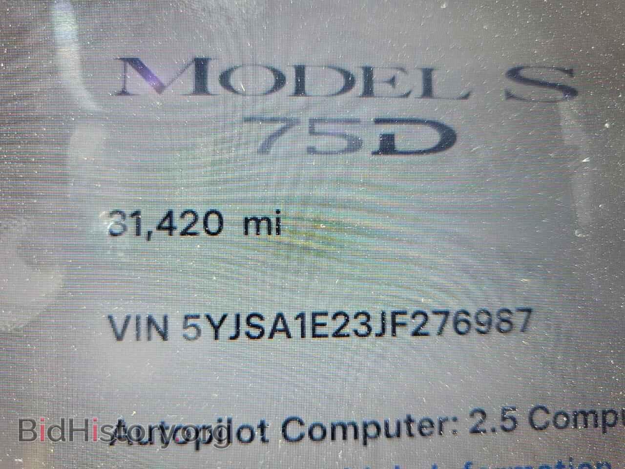 2018 TESLA MODEL S - VIN: 5YJSA1E23JF276987 - Photo 9