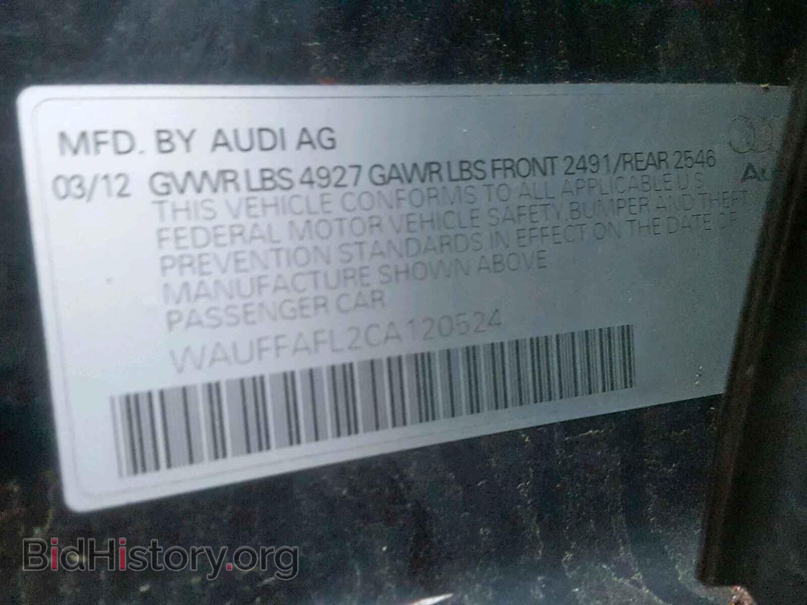 2012 AUDI A4 - VIN: WAUFFAFL2CA120524 - Photo 10
