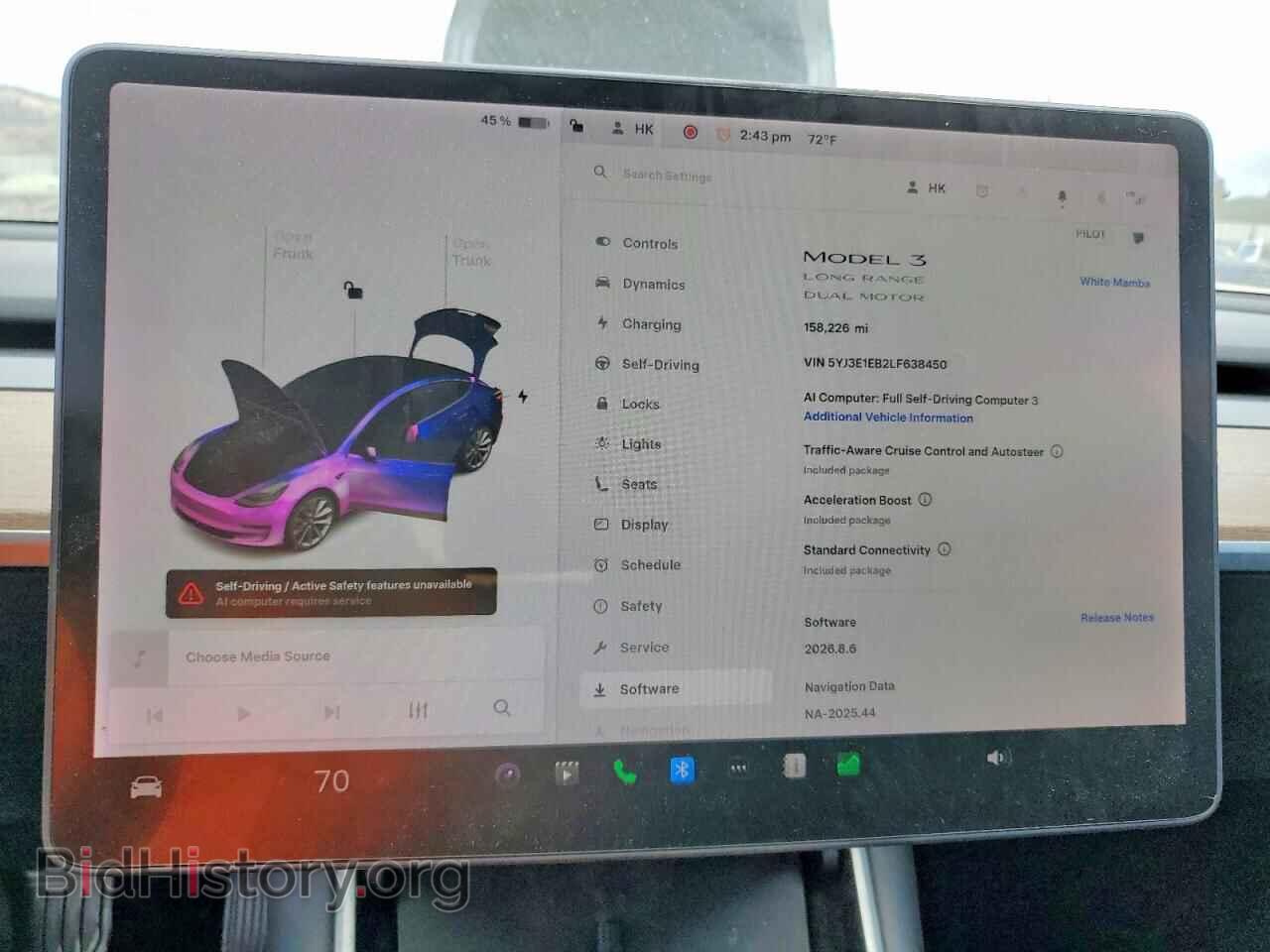2020 TESLA MODEL 3 - VIN: 5YJ3E1EB2LF638450 - Photo 9