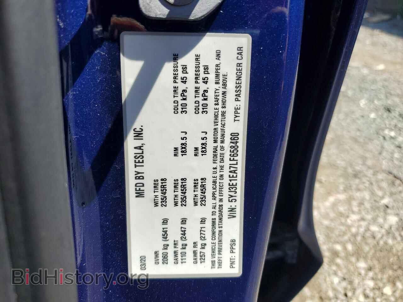 2020 TESLA MODEL 3 - VIN: 5YJ3E1EA7LF658460 - Фото 12