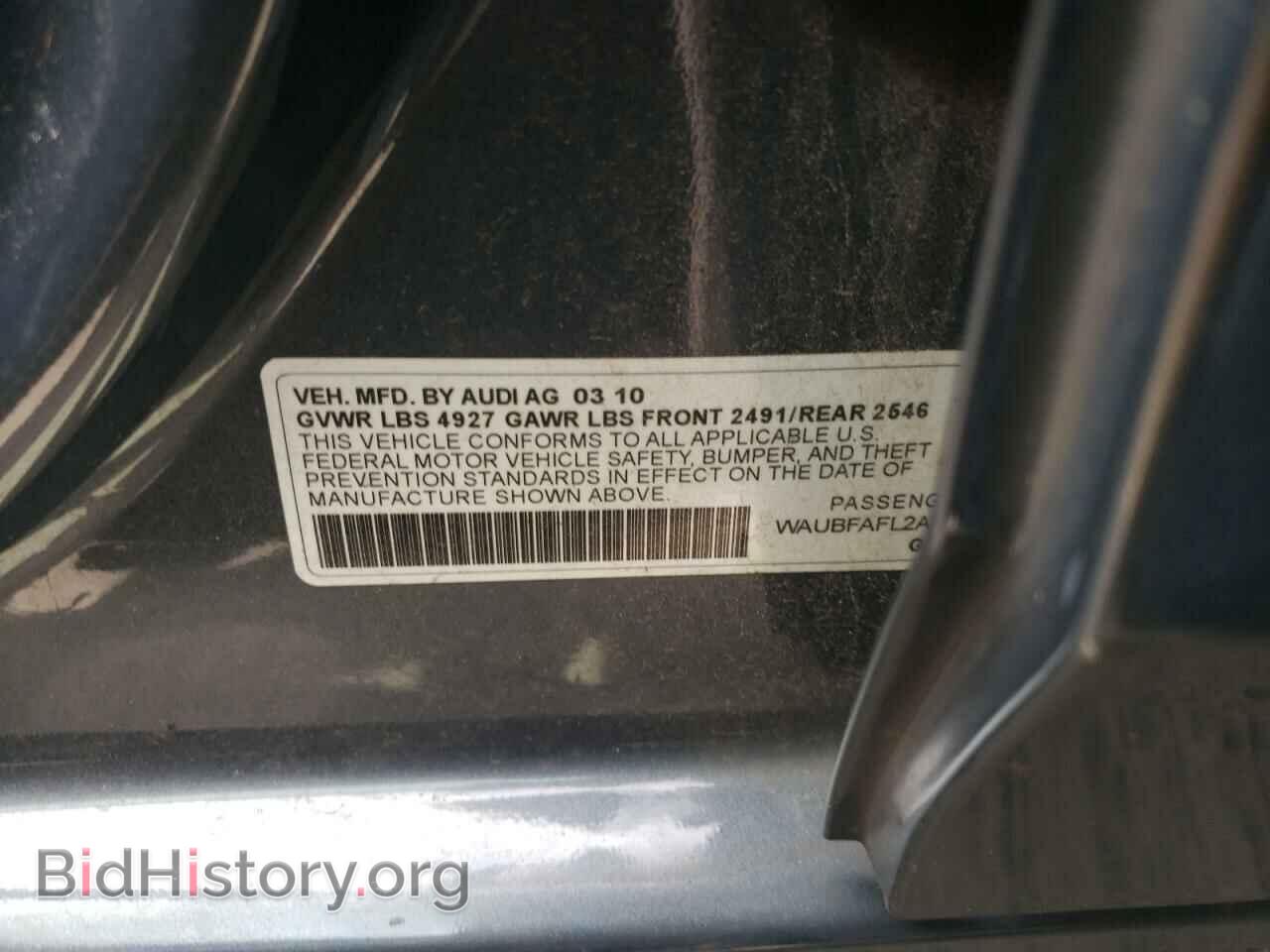 2010 AUDI A4 - VIN: WAUBFAFL2AN054058 - Фото 10