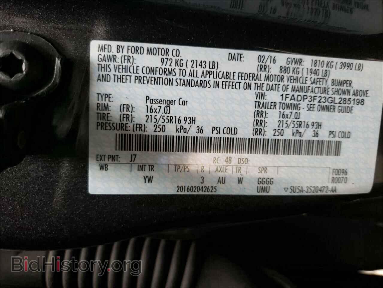 2016 FORD FOCUS - VIN: 1FADP3F23GL285198 - Photo 10