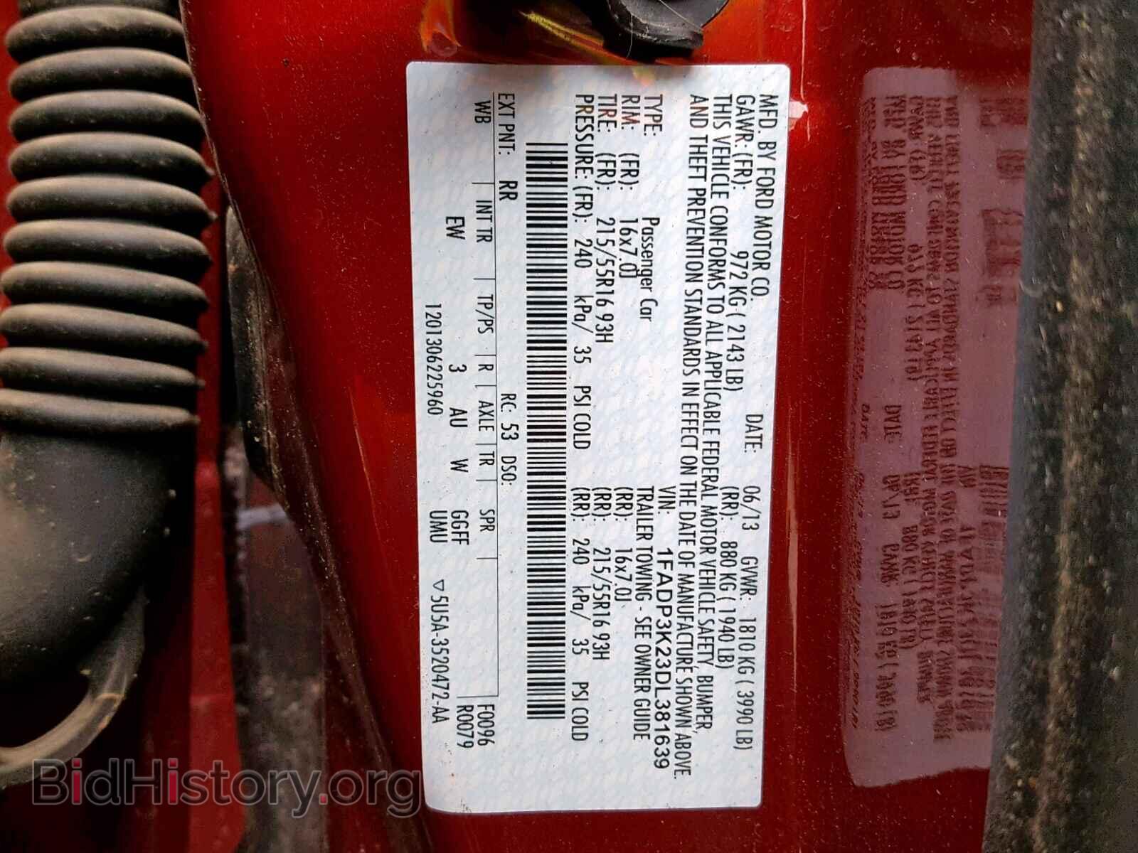 2013 FORD FOCUS - VIN: 1FADP3K23DL381639 - Фото 10