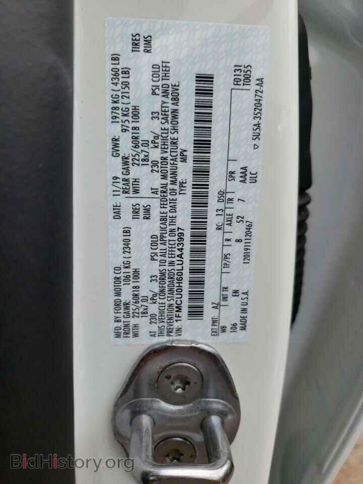 2020 FORD ESCAPE - VIN: 1FMCU0H60LUA43997 - Photo 13