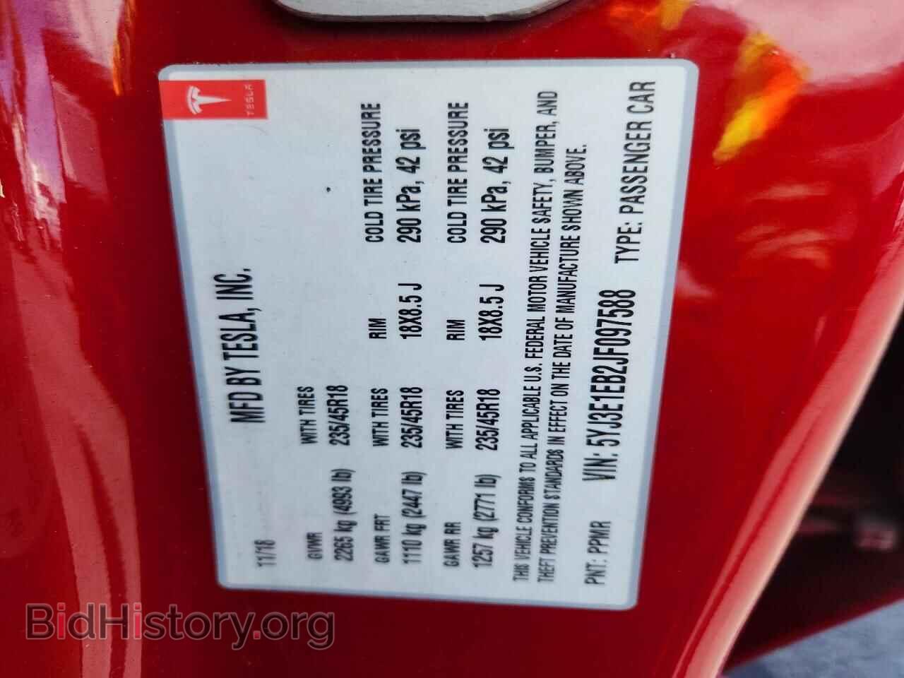 2018 TESLA MODEL 3 - VIN: 5YJ3E1EB2JF097588 - Photo 12